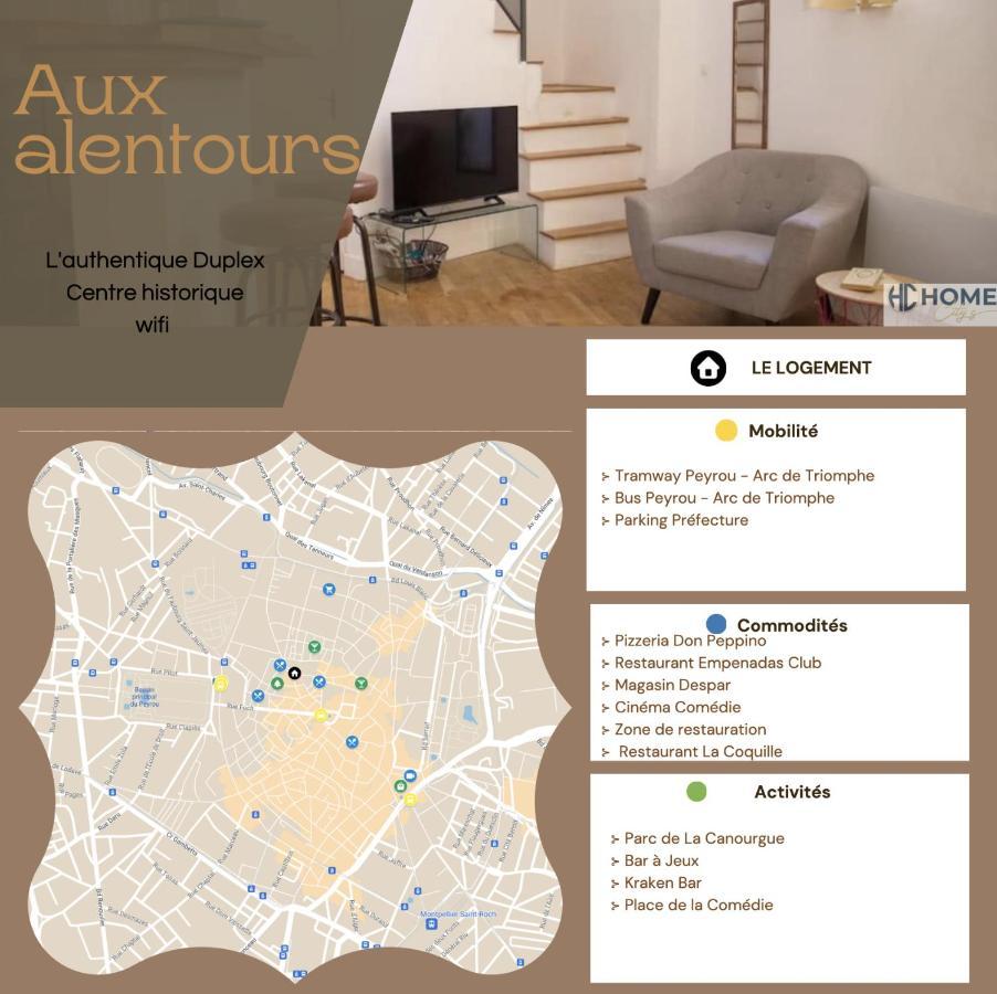 L'Authentique, Duplex, Centre Historique, Wifi Appartement Montpellier Buitenkant foto